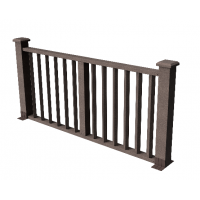 Декоративные ограждения ДПК "Бруклин", Венге, шлифованное Декоративные ограждения ДПК "Бруклин", Венге, шлифованное