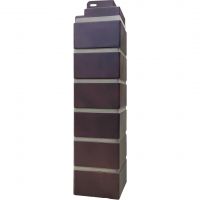 Угол наружный Кирпич Клинкерный 3D Коричнево-Чёрный Угол наружный Кирпич Клинкерный 3D Коричнево-Чёрный