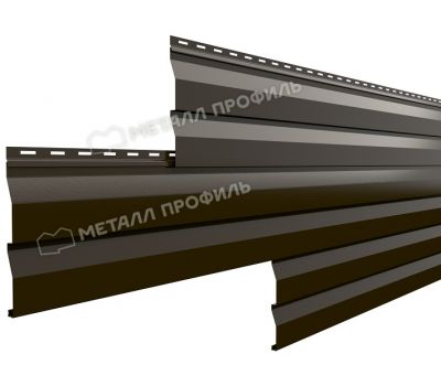 Металлический сайдинг МП СК-14х226 (ПЭ-01-RR32-0.45) Темно-коричневый от производителя  Металл Профиль по цене 601 р