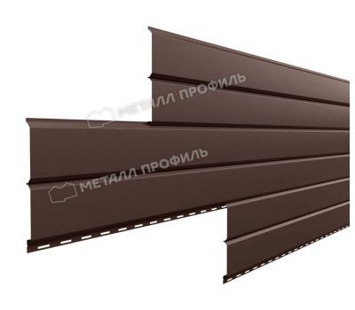 Металлический сайдинг Lбрус-15х240 (ПРМ-03-8017-0.5) Коричневый шоколад от производителя  Металл Профиль по цене 729 р